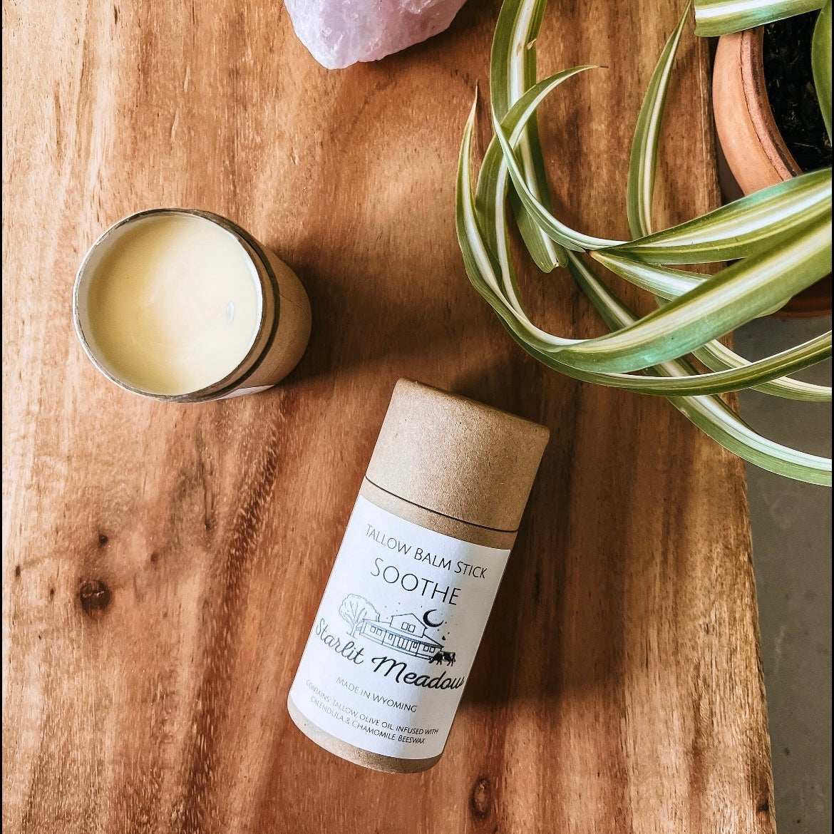 Chamomile & Calendula infused Grass Fed Tallow Balm Stick -Soothe