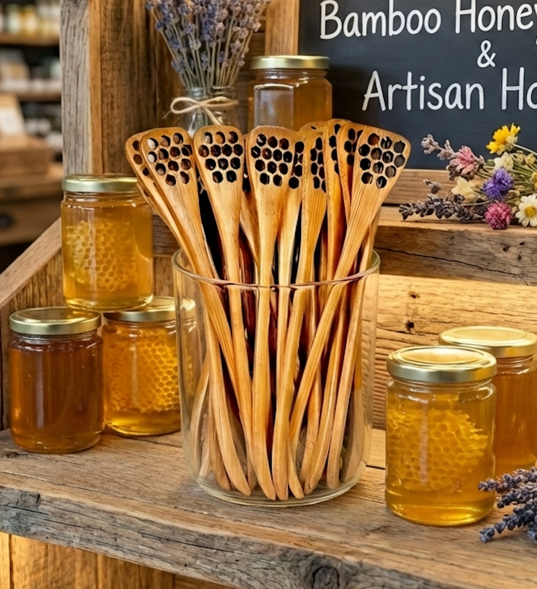 Bamboo Honey Dipper Spoon