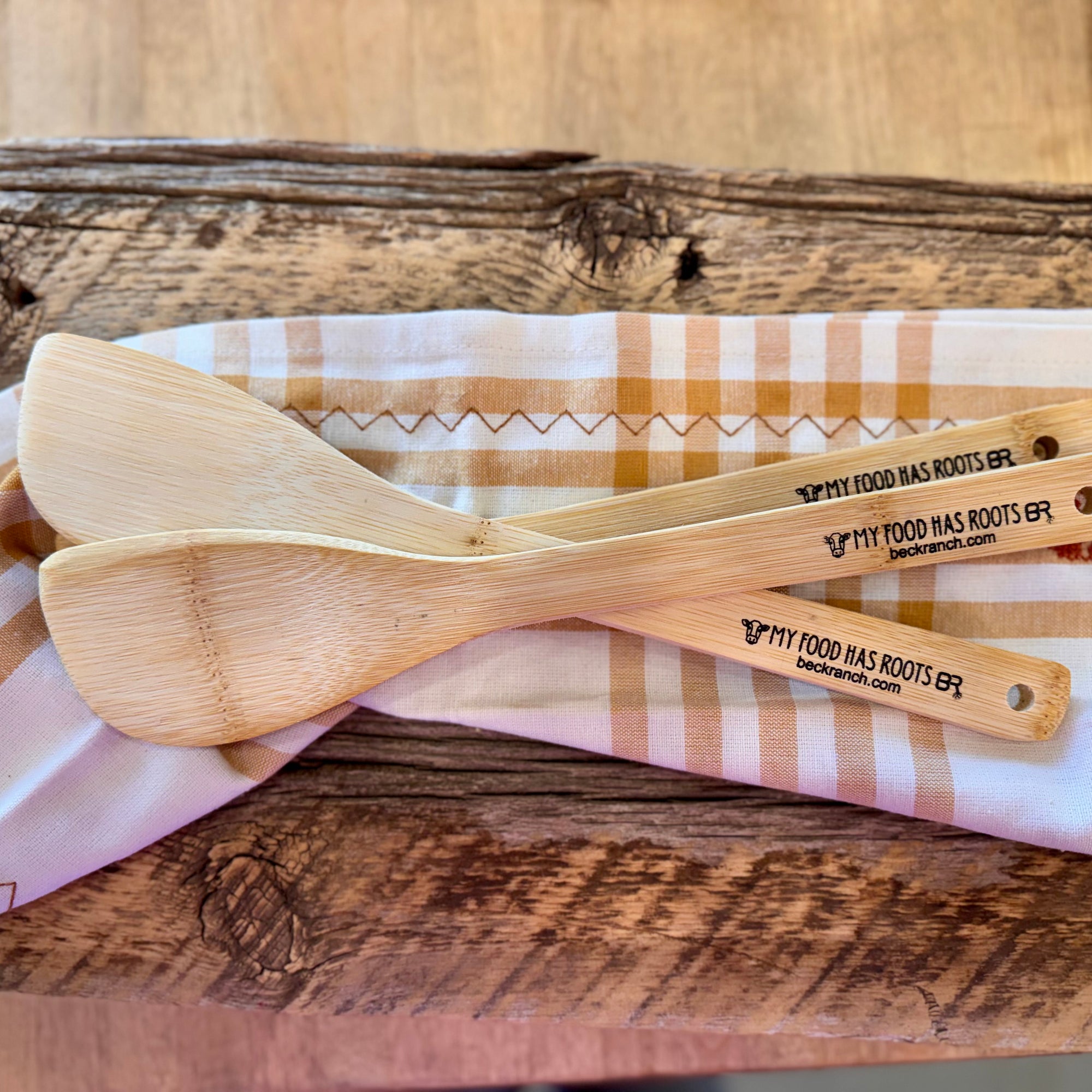 Beck Ranch Bamboo Spatula - Beck Ranch Premium Beef